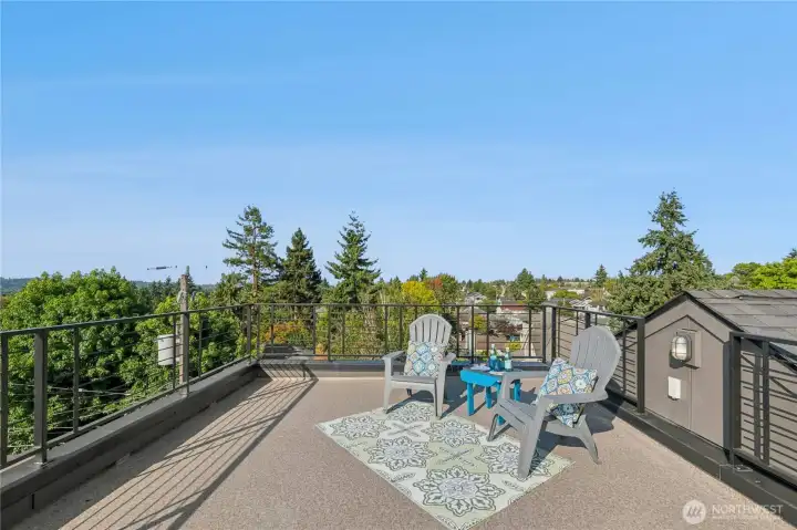 Enjoy the view from your own dedicated rooftop deck!