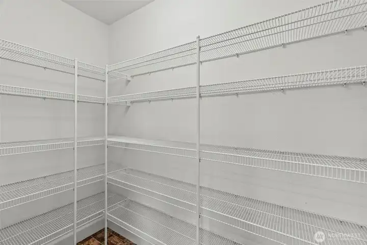 Spacious Walk-In Pantry