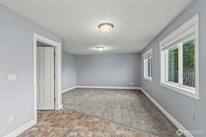 Second living room located in back of house.
