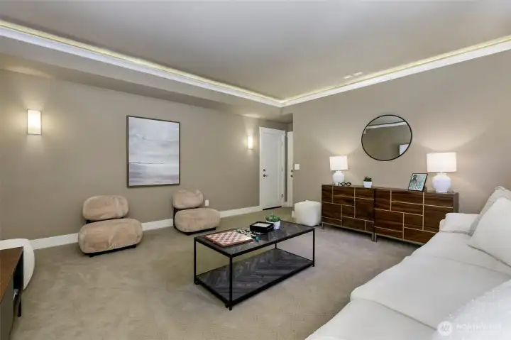 media, game or recreation room.