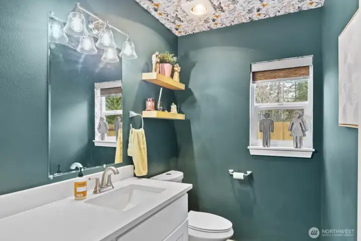 Powder room downstairs off of kitchen
