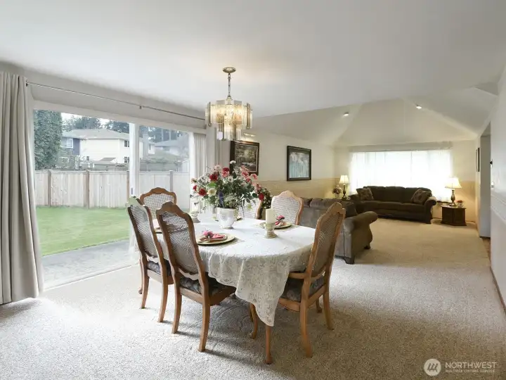 Formal Dining area. Slider to outdoor patio.