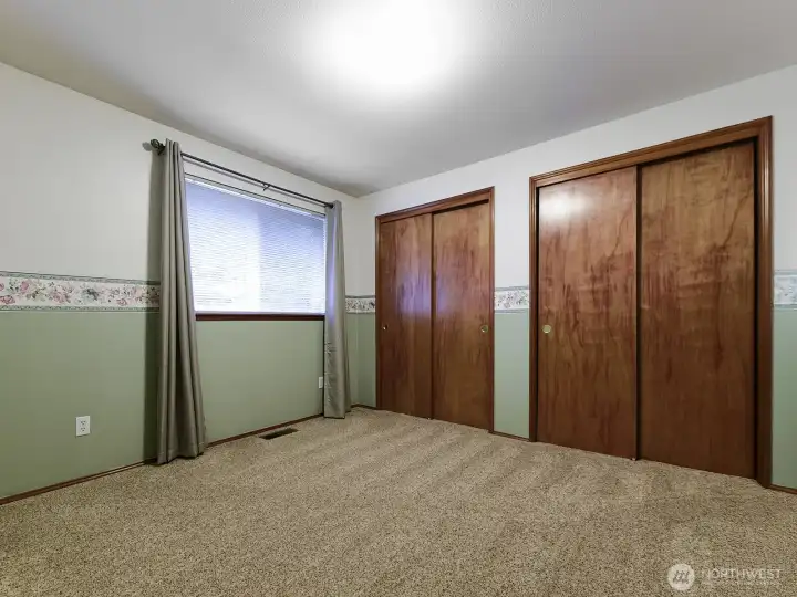 Not staged. Large closets.