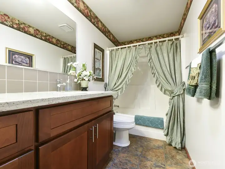 2nd full bath/ shower. Granite counter tops. Upstairs.