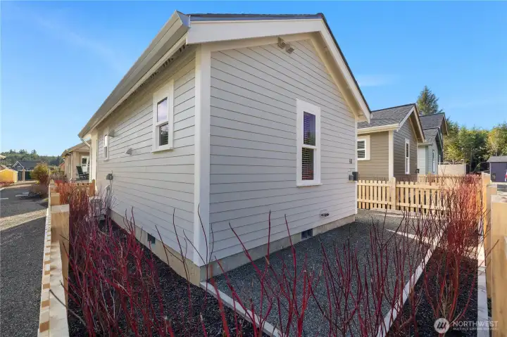 Fully fenced back yard