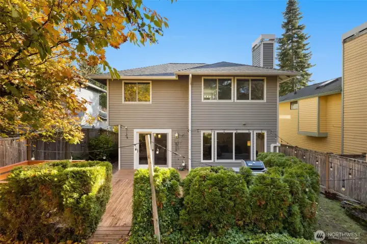 Fully fenced, private backyard