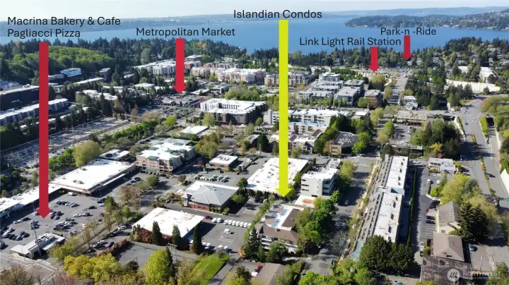 Conveniently located near Park-n-Ride, New Link Light Rail Station, Metropolitan Market, QFC, Macrina Bakery & Cafe, Pagliacci Pizza.