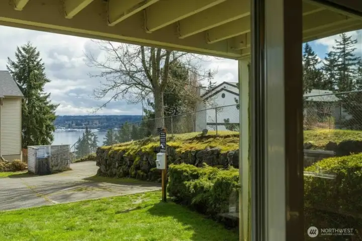 Nice view from unit and private patio. Easy access to yard in case you have pets. *pet restrictions apply, contact HOA with questions.