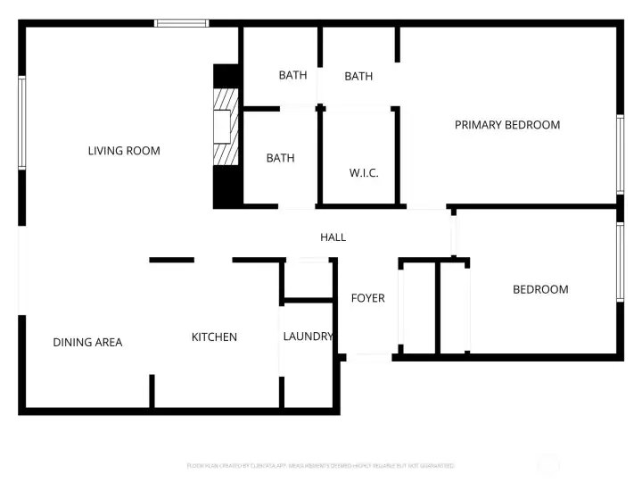 Floorplan, helpful to understand the bathroom set up which is very practical!