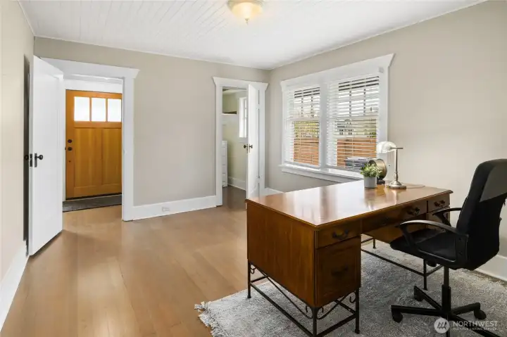 2nd Bedroom right off the front entry also has a large closet and plenty of natural light.