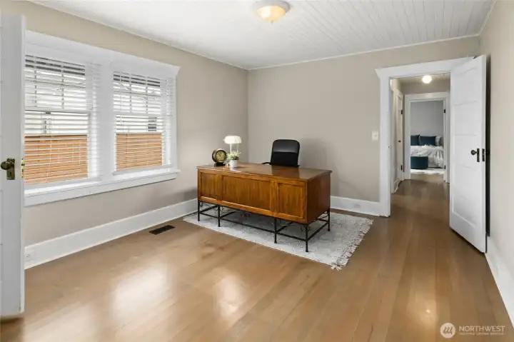 2nd Bedroom looking down into hallway and adjacent to guest bathroom.