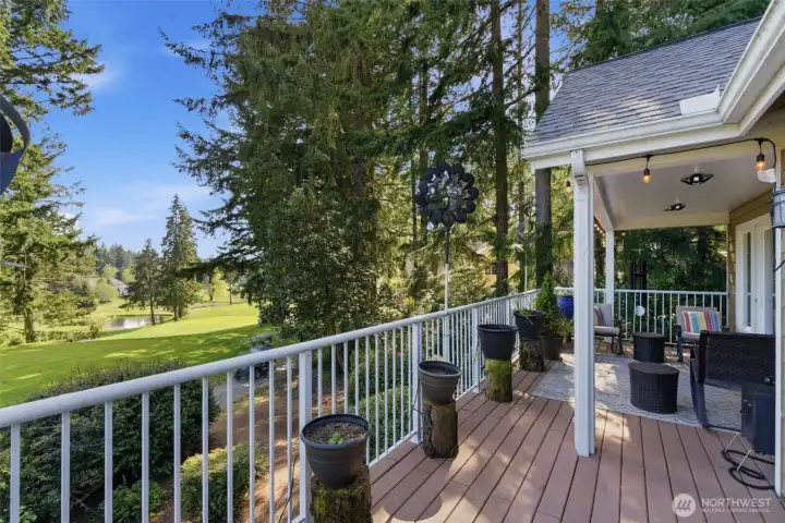 Your private deck overlooking the golf course