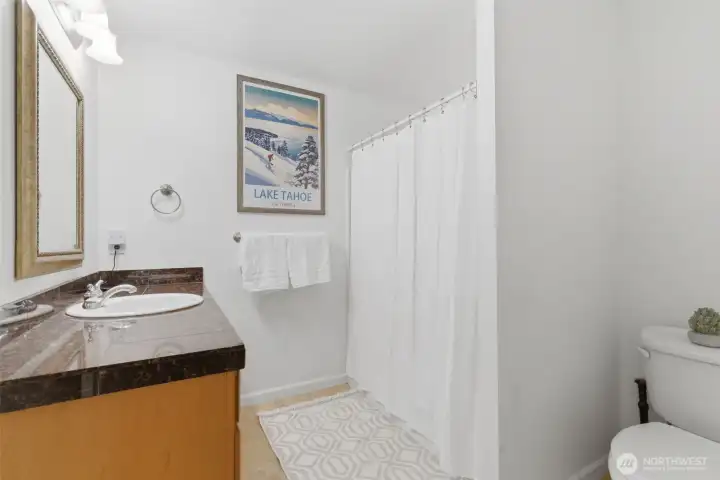 This is the second bathroom downstairs