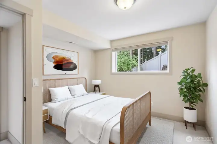 Virtually staged nice size 3rd Bed!