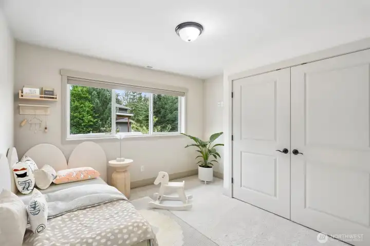Virtually staged 4th bedroom