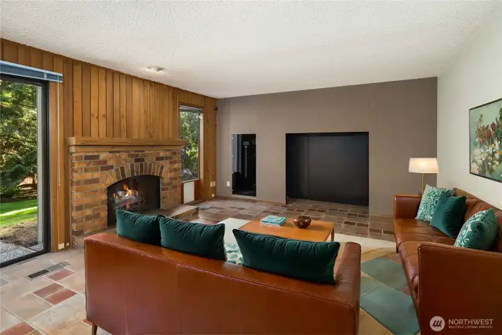 Virtually staged living room.