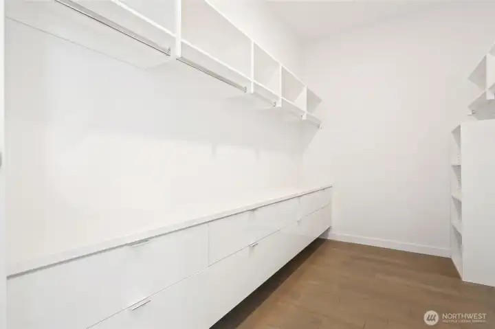 Large walk in custom closet