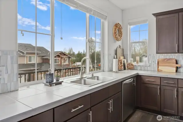 Large windows let in tons of natural light