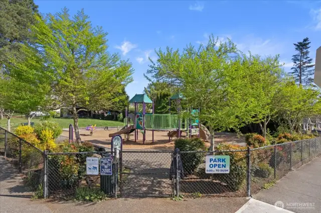 Public park directle accross the street