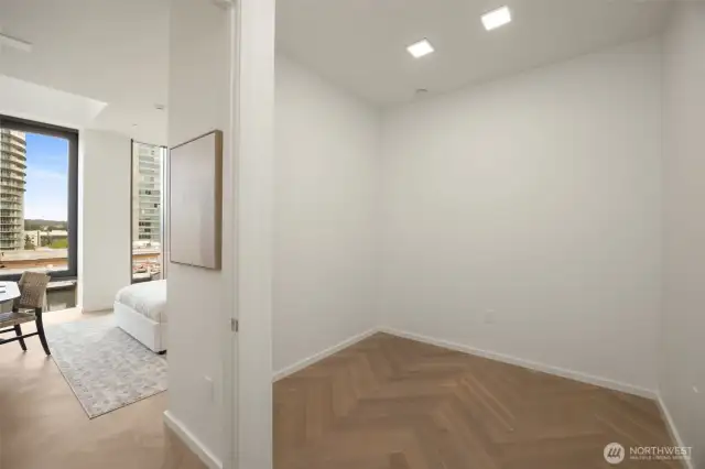 Oversized walk-in closet ready for your customization!