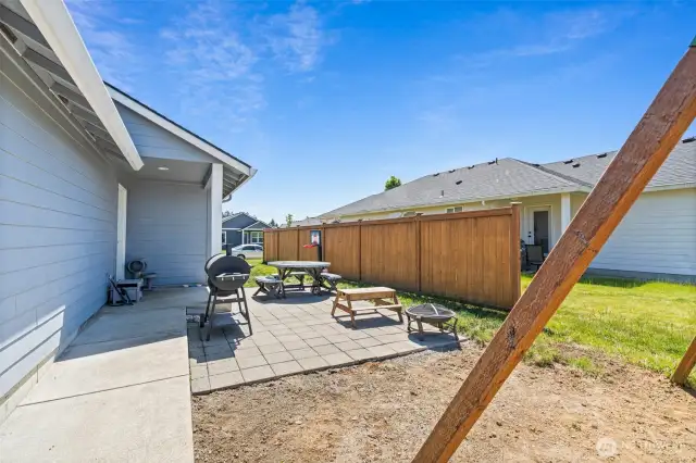 Covered patio area.