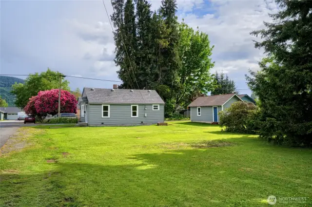 Home features a large side yard with the possibility of building a larger main dwelling, and the existing home serving as a detached ADU!