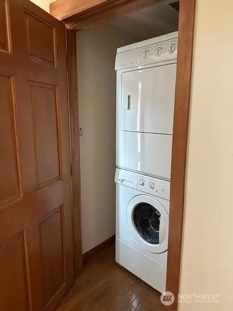The laundry area.