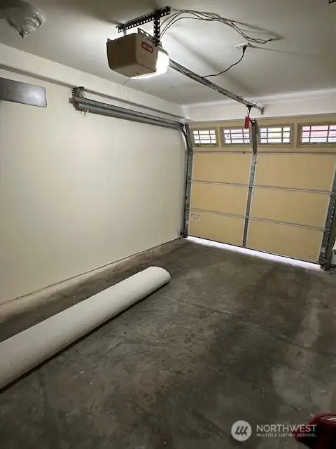 The garage is spacious.