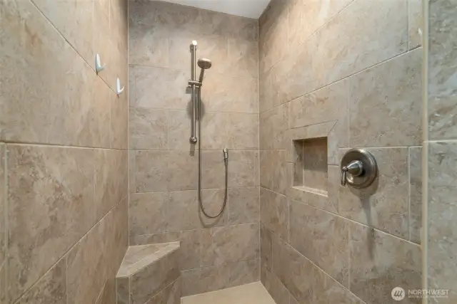 Primary bathrooms walk in shower