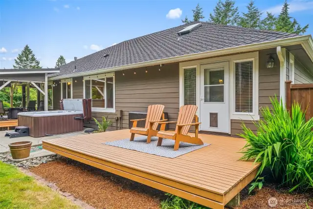 Private deck off primary bedroom