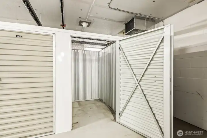 Safe, secure, and private storage unit for your convenience.