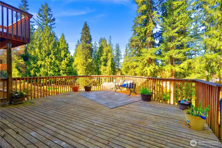 Spacious back deck Spacious back deck