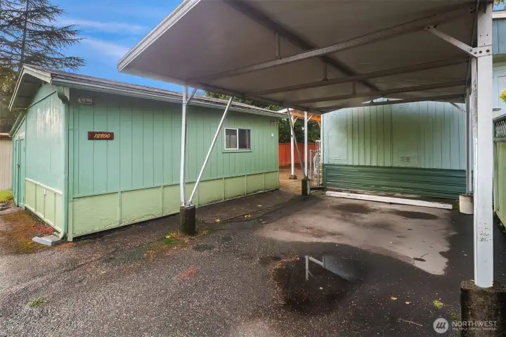 Carport and large shop