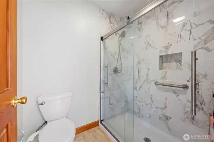 Primary bathroom walk in shower