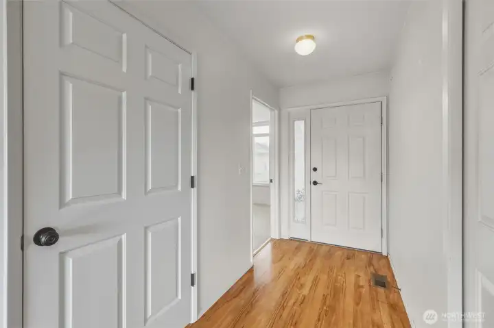 Inside, you will not the laminate floors and wide entry. The 2nd bedroom is just to the left of the entry.