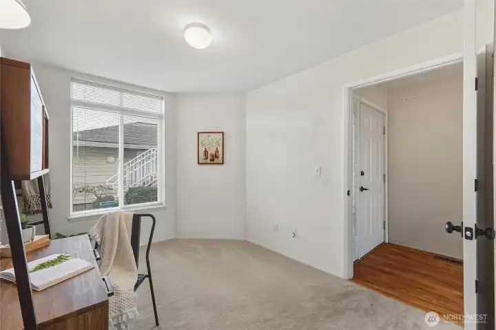 Looking toward the front entry from the 2nd bedroom.
