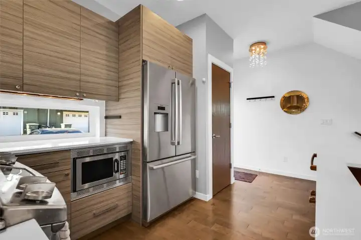 Cozy, quiet heat of the radiant floors; air conditioning when the summer gets hot!  Fantastic kitchen with tons of storage and I will especially miss the powerful gas stove. ###
