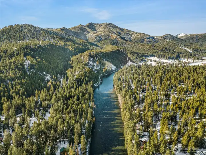 Wenatchee River along Ponderosa Estates in Plain WA - Leavenworth WA