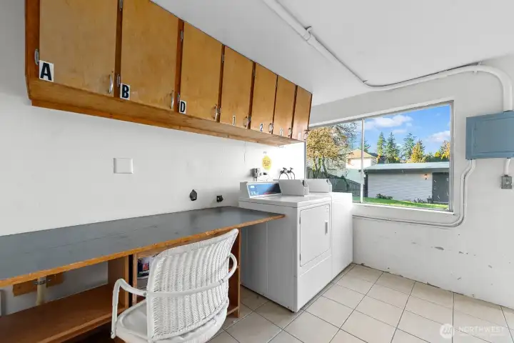 Coin-op laundry for additional income.