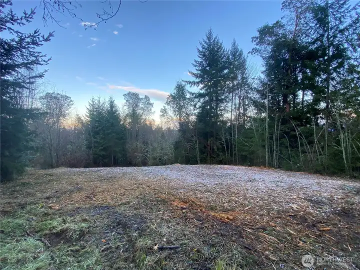 Upper building site is fairly flat and private