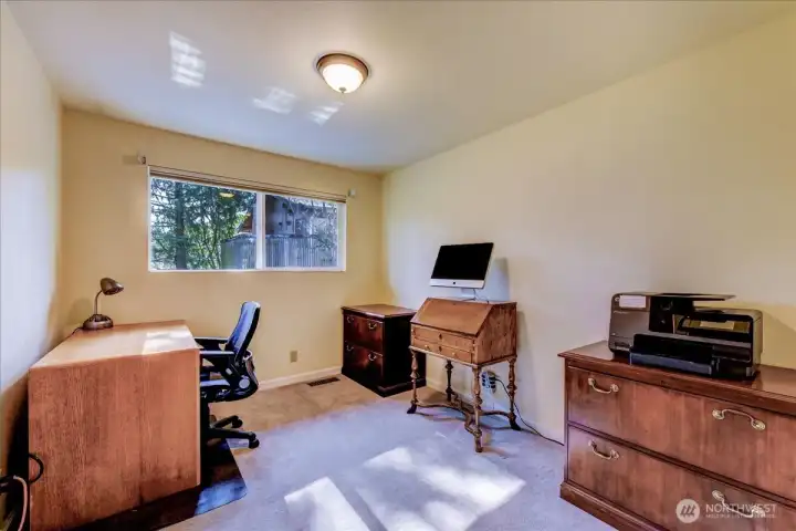 Bedroom Three, currently as home office