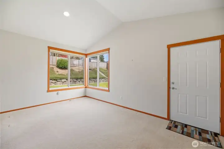 Office on the main floor with door to outside