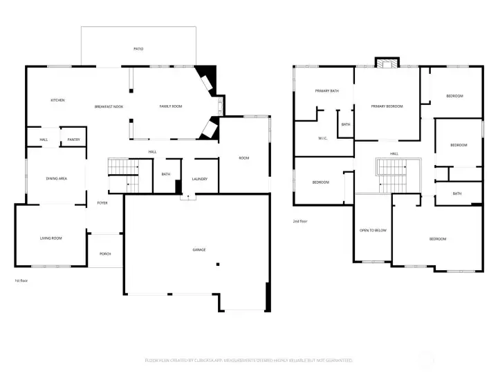 Floor plan of both floors