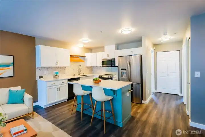 Digitally staged Kitchen