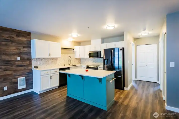 Kitching from top of stairs