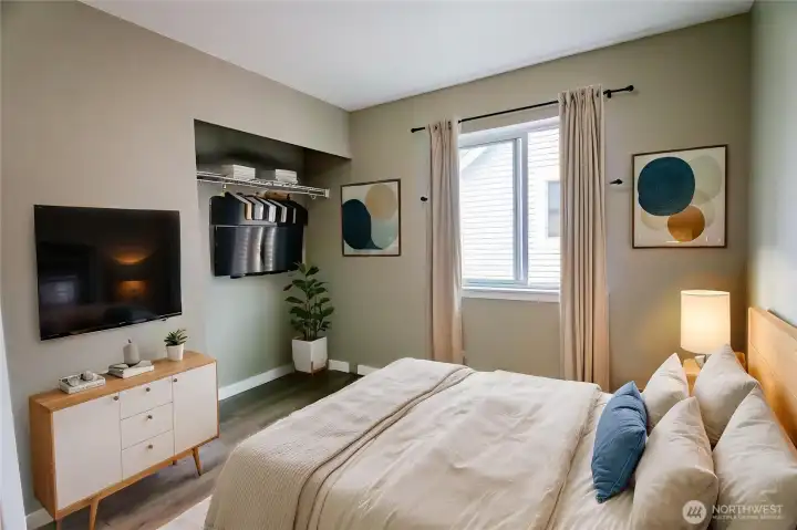 upstairs Bedroom 1 digitally staged