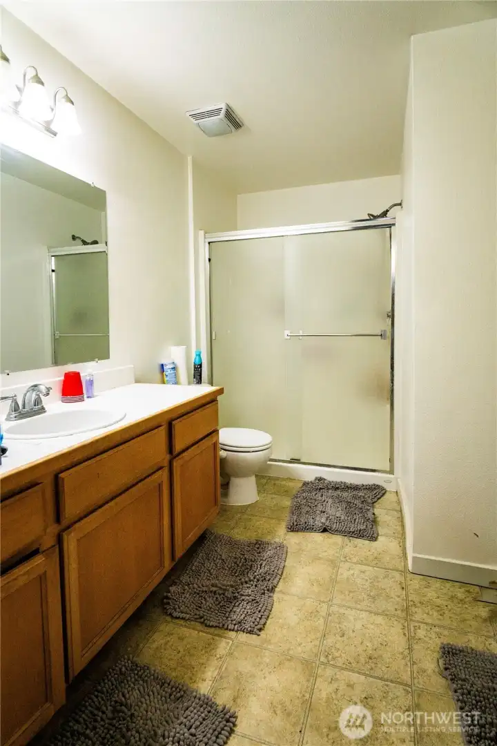 Primary Bathroom on Main Floor with Walk-in Shower