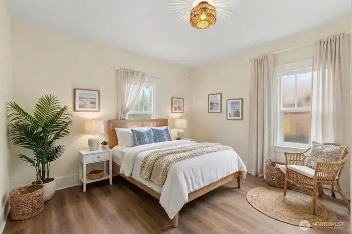 Main floor bedroom 2: virtually staged.