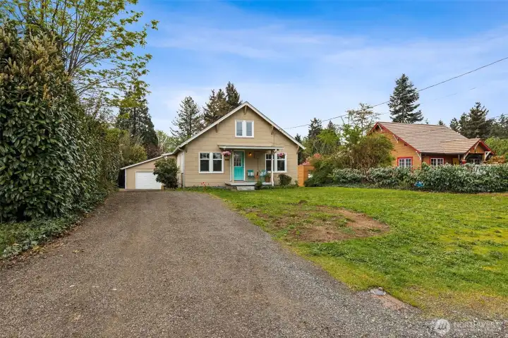 Home set back on lot and ample parking!