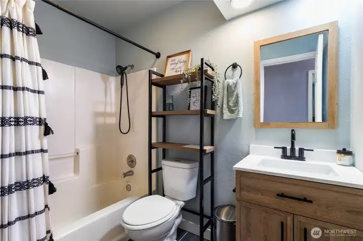 Full bathroom upstairs for other bedrooms